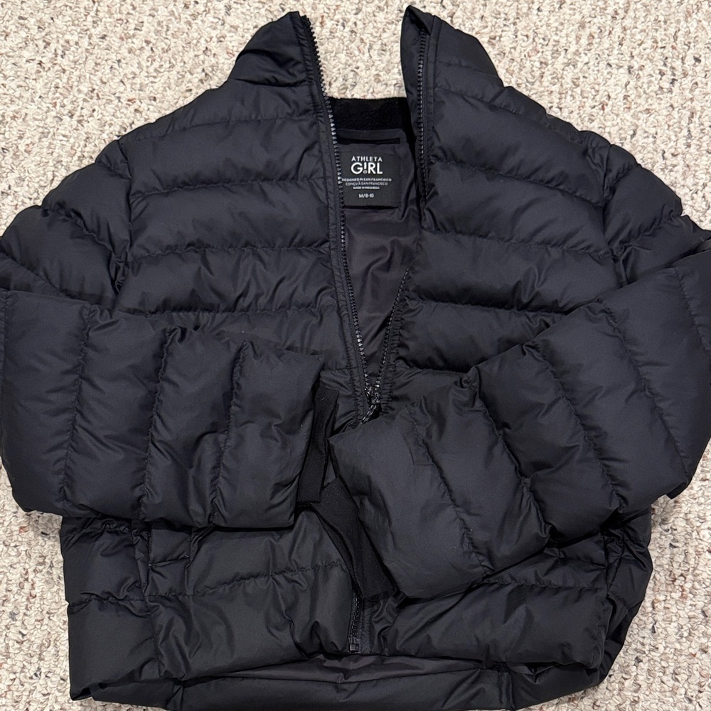 Athleta Girl Black Puffer Jacket